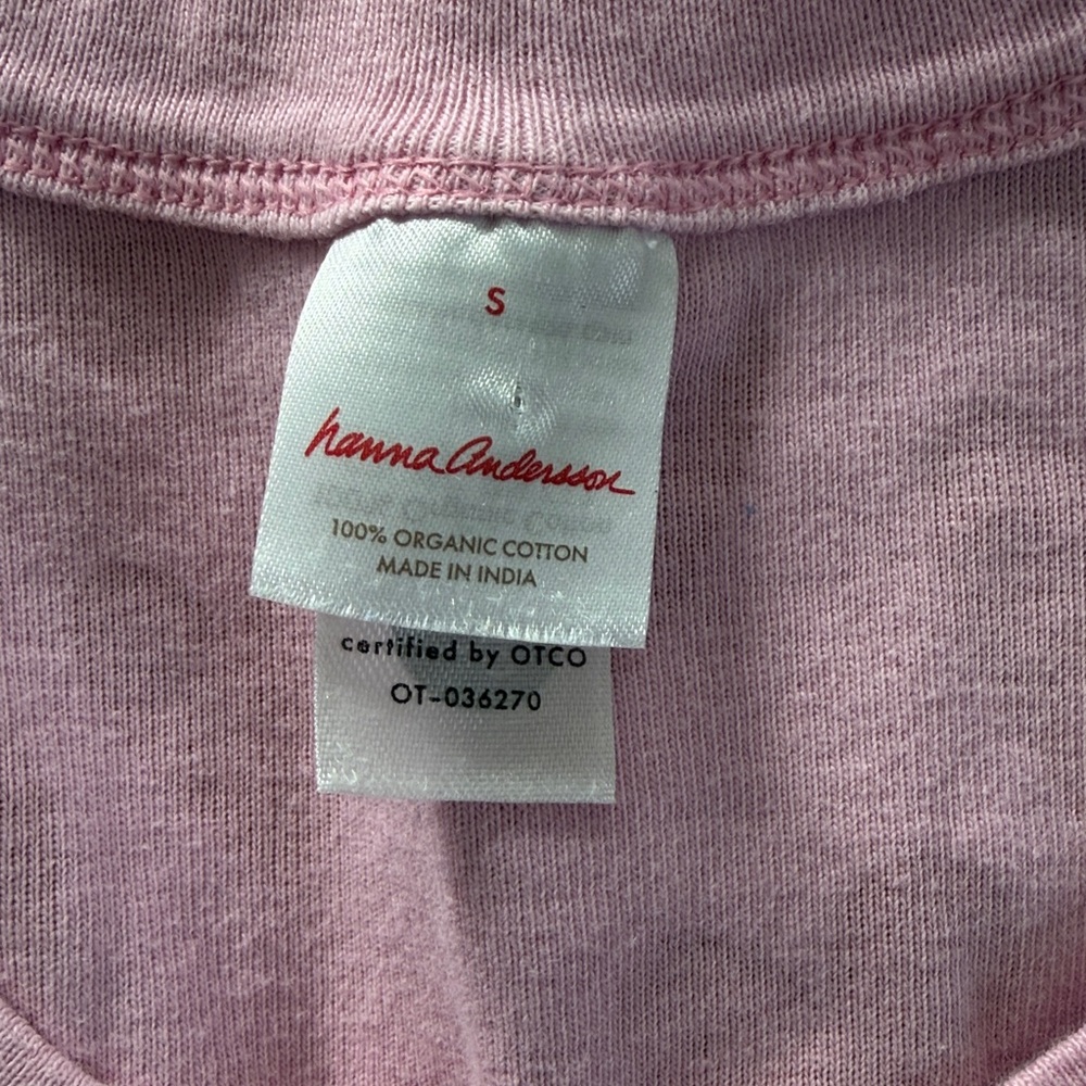 Hanna Andersson Pink Pajama Set with Red Hearts Adult Small Valentine’s Day - Picture 2 of 14